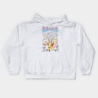 Vibrant Jungle Antelope Kids Hoodie